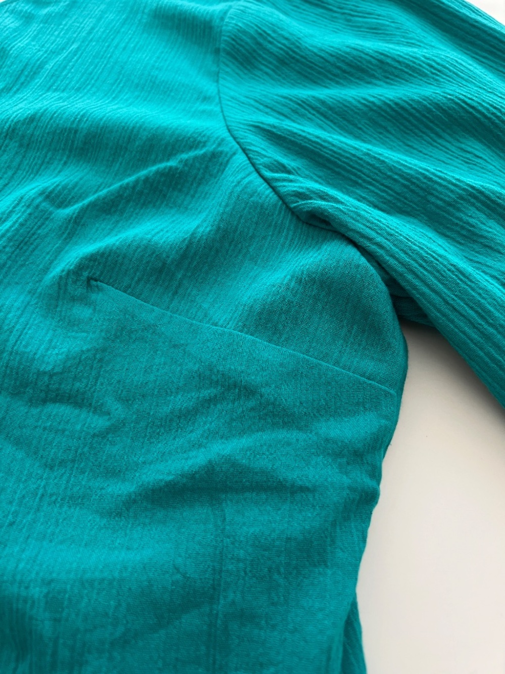 Soft Surroundings Womens Touquise /Teal Gauze Tunic Kimono Sleeve Blouse New 3X - Picture 6 of 11
